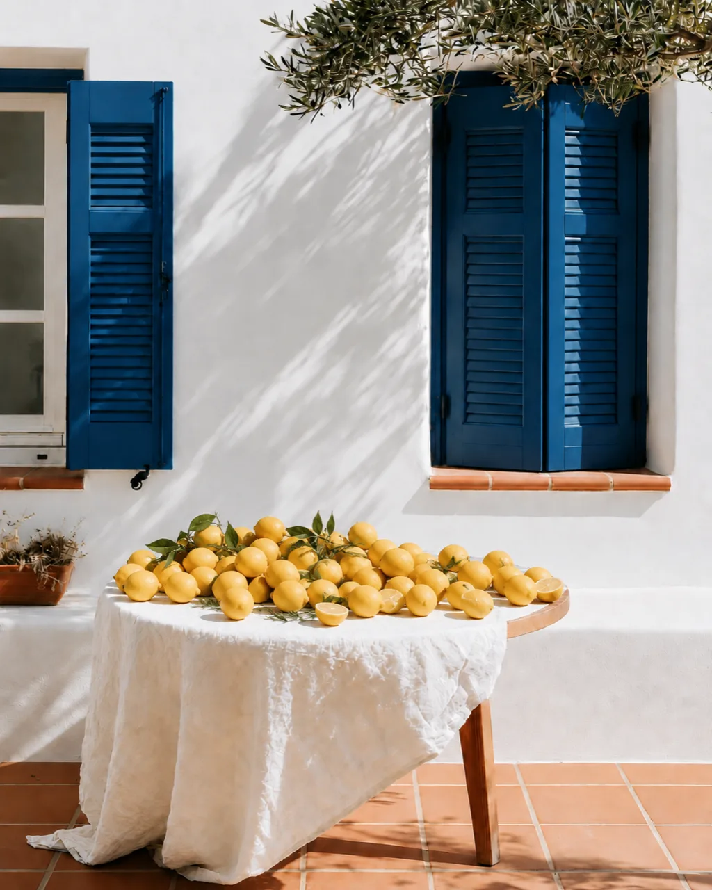 CITRA — lemons on linen still life